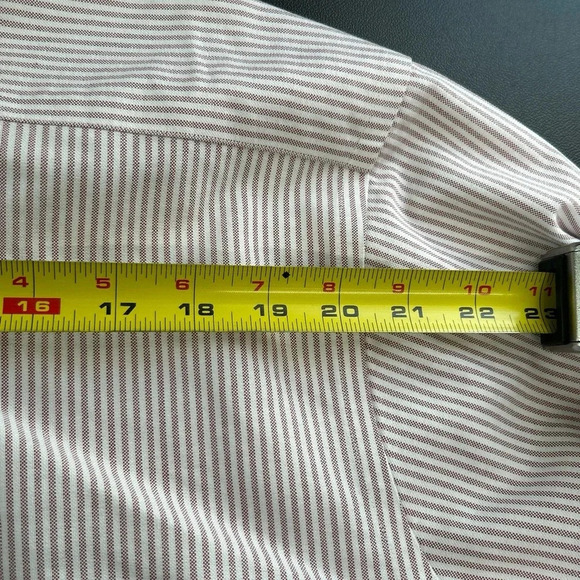 L.L. Bean Men's 18-37 Pin Stripe Long Sleeve Shirt Wrinkle Resistant Cotton - Picture 9 of 16